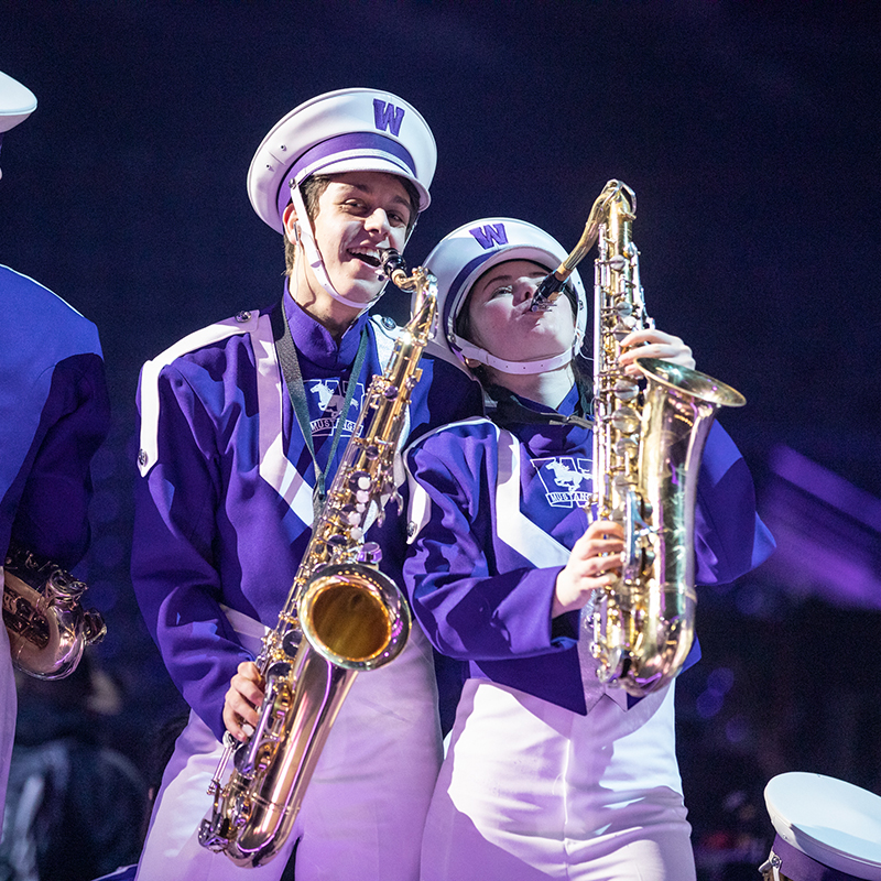 Western Mustang Band performing at the 2019 Juno Awards