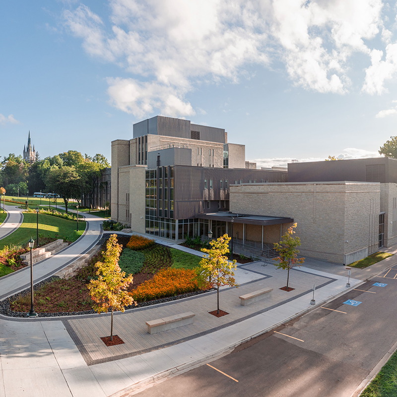 Aerial view of Talbot College and Music Building