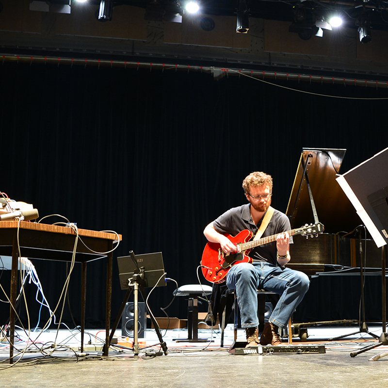 Student Composer on stage