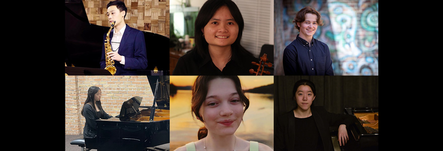 top left to right - Jason Xu, Tammy Tran, Colin Spencer; bottom left to right - Cherilyn Yan, Grace Winnemore, Irene Huang (submitted photos)
