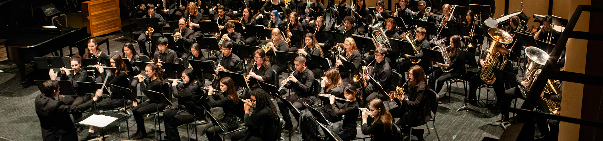 Concert band in performance