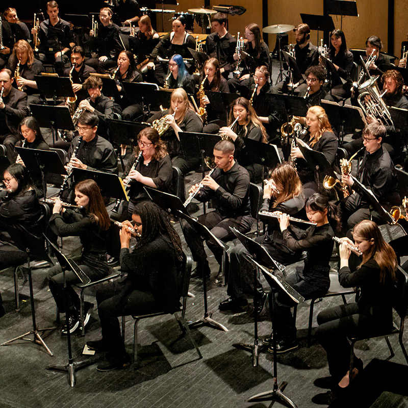 Concert band in performance
