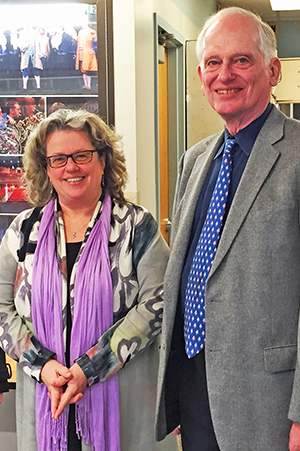 Former Deans Betty Anne Younker and Jack Behrens in March 2015