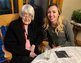 018/19 recipient Morgan Kuepfer with Deral’s wife, Marie Johnson