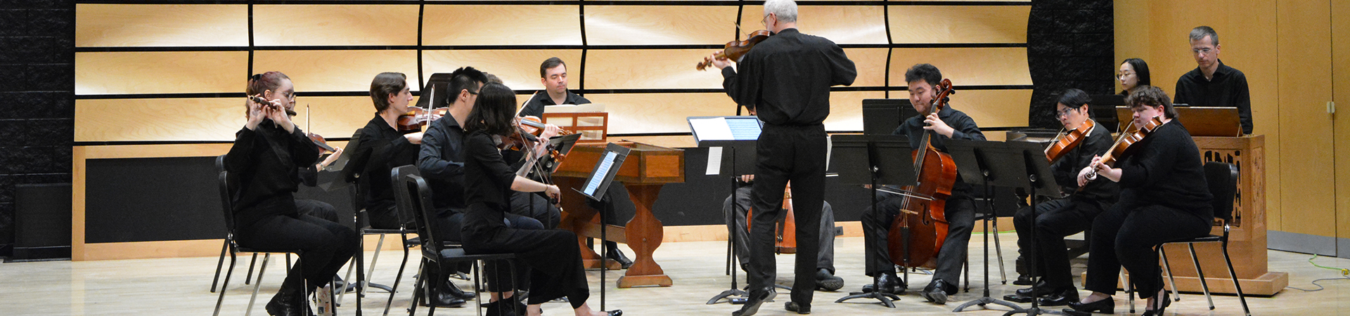 Early Music Studio musicians performing on stage