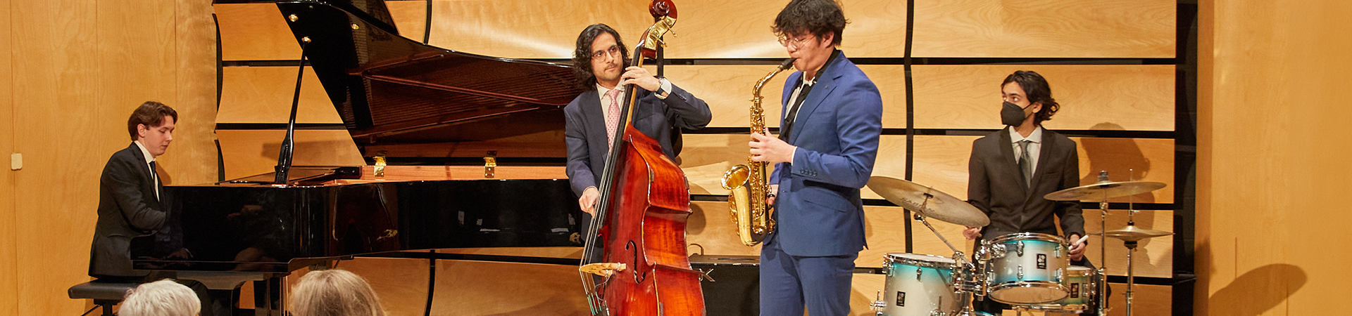 Jazz Combo students performing in Moscovich Recital Hall