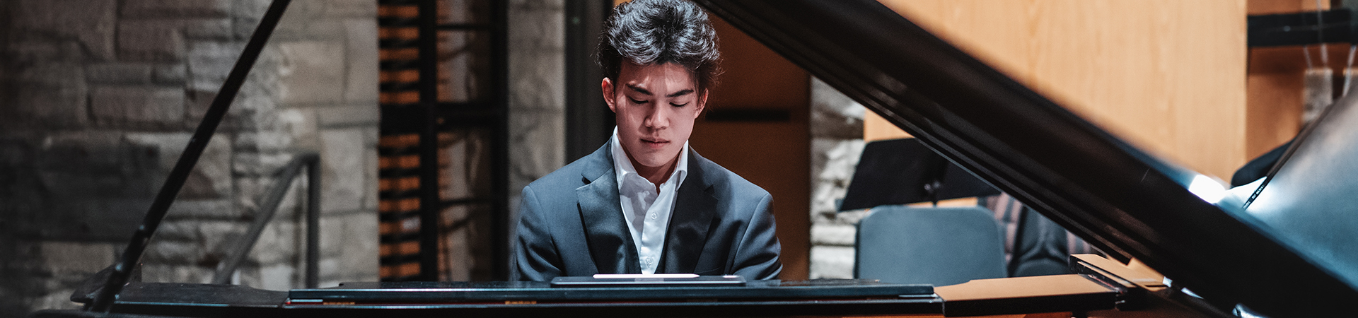 Concerto competition winner performs on piano