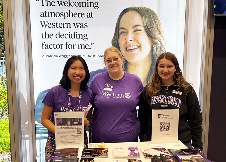 Music student volunteers at OUF