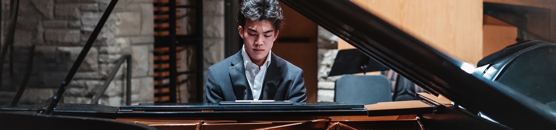 Student at the piano