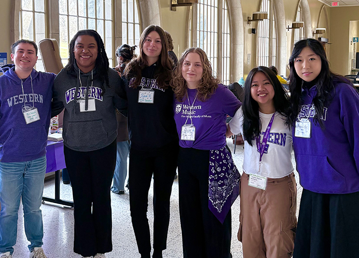 Student volunteers during audition and interview days