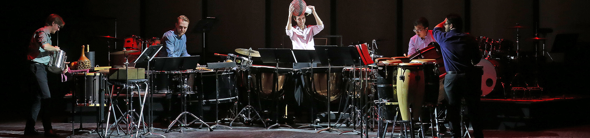 Percussion Ensemble on stage