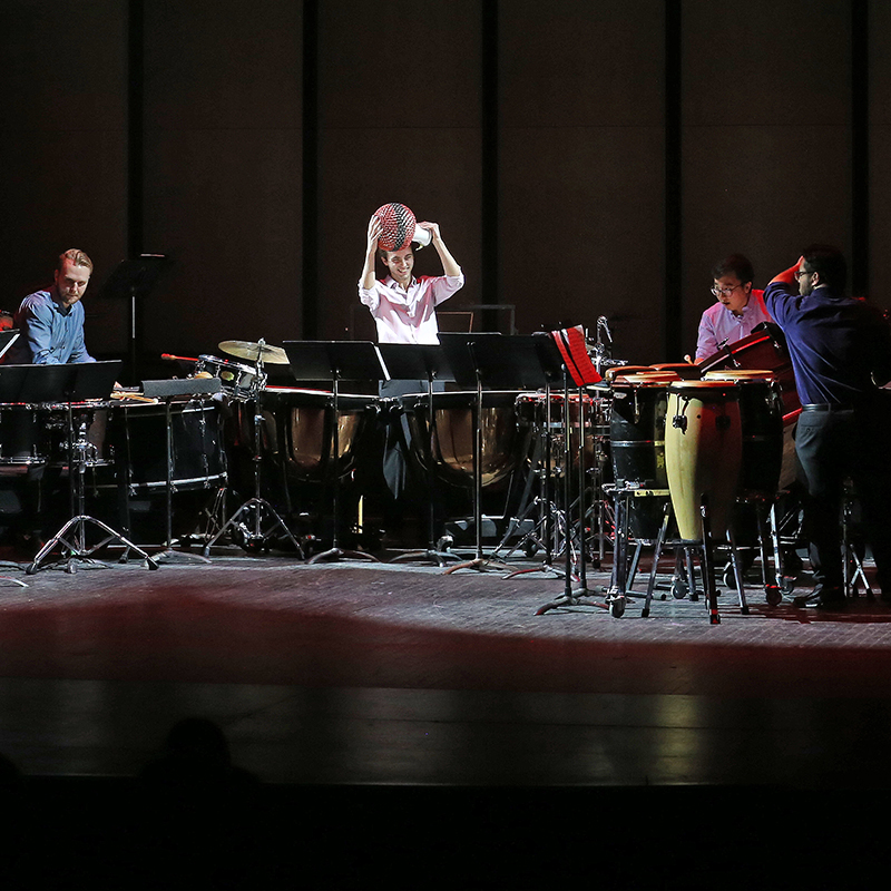 Percussion Ensemble on stage