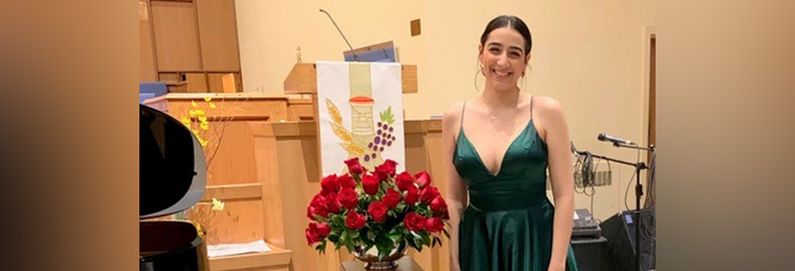Sophia Daunt, soprano, first-place winner at the London Kiwanis Music Festival Rose Bowl