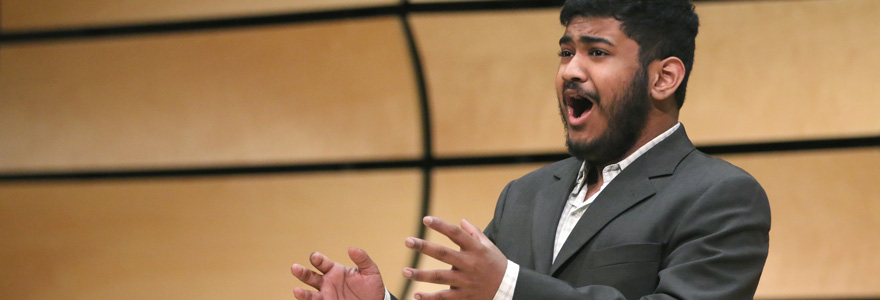 2024 High School Vocal Competition winner Adrit Panda