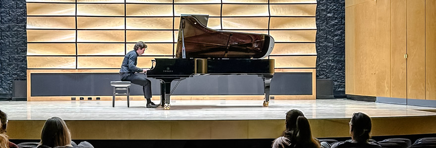 Kai Melconian, winner of the 2023-2024 Fred Pattison Piano Award Competition