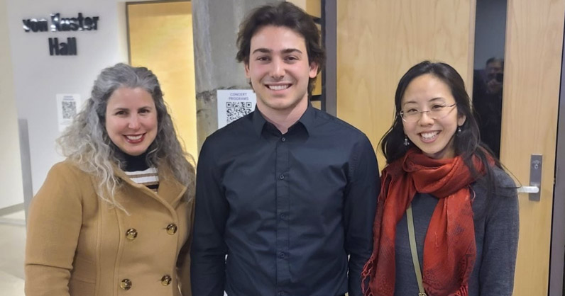 (l to r) Shoshana Telner, Kai Melconian, and Angela Park