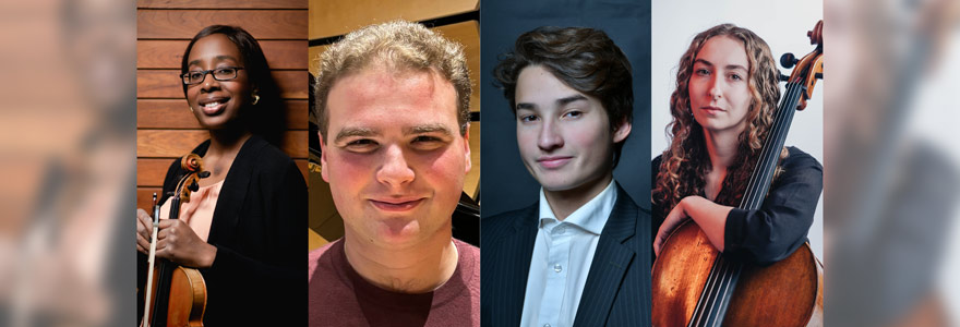 (left to right) Yanet Campbell-Secades, violin; Julian Trippell, violin; Lincoln St. John, viola; Abigail Greenland, cello