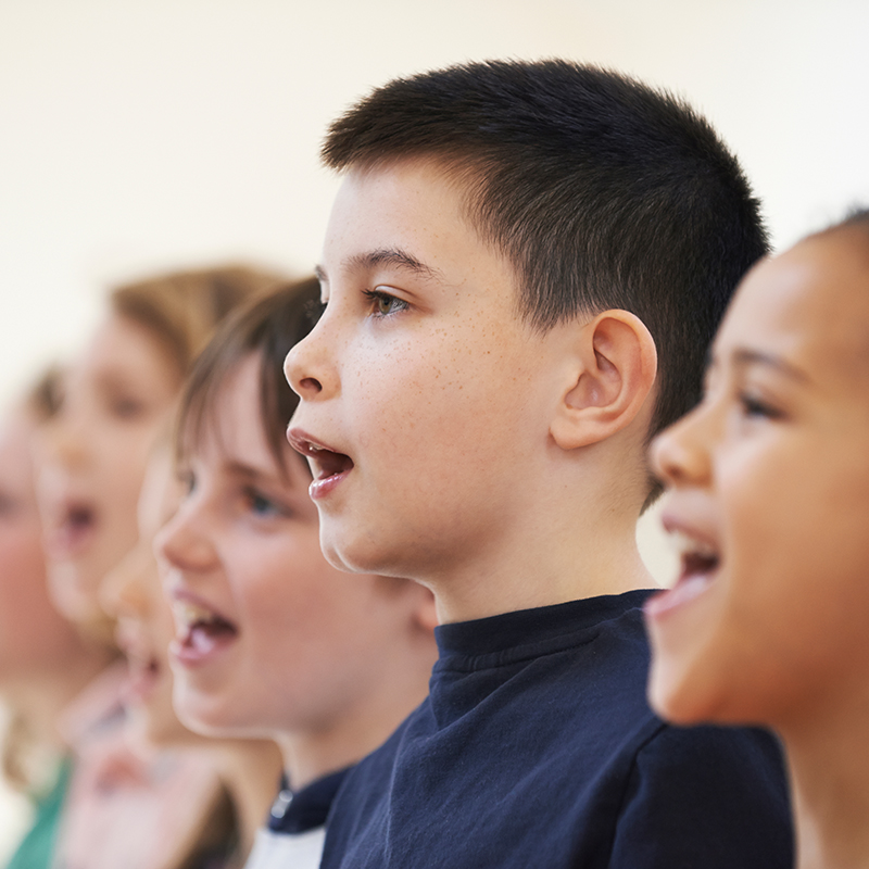 Children singing