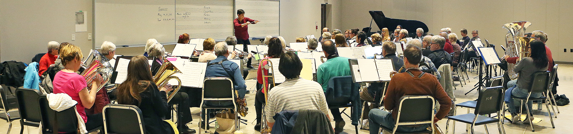New Horizons Band in rehearsal