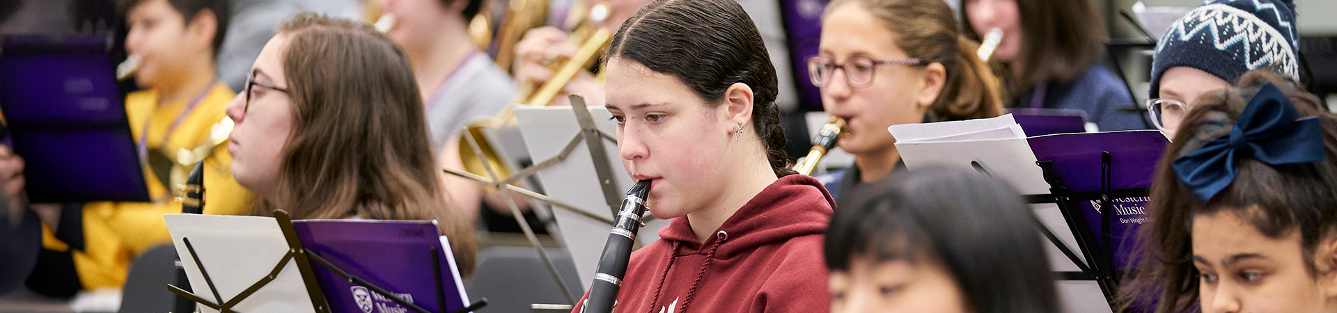 Youth Wind Ensemble in rehearsal