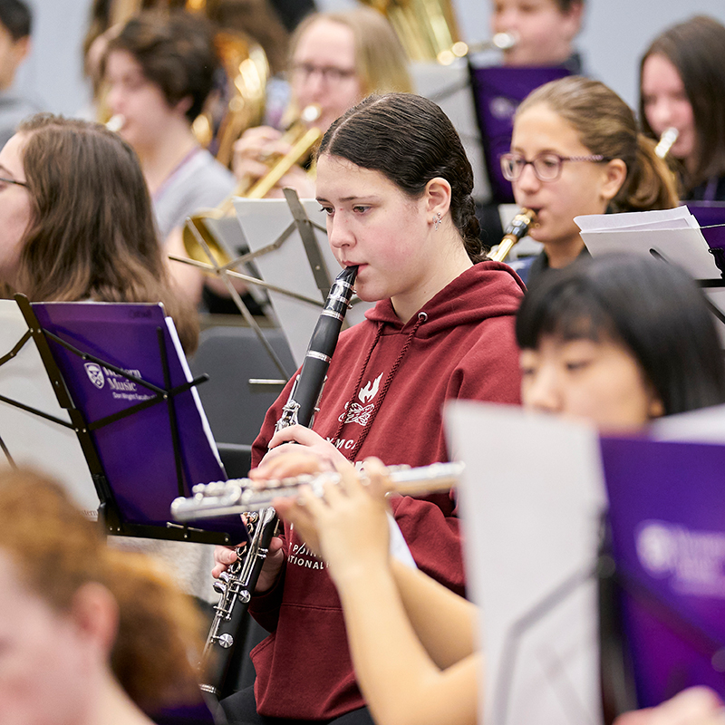 Youth Wind Ensemble in rehearsal
