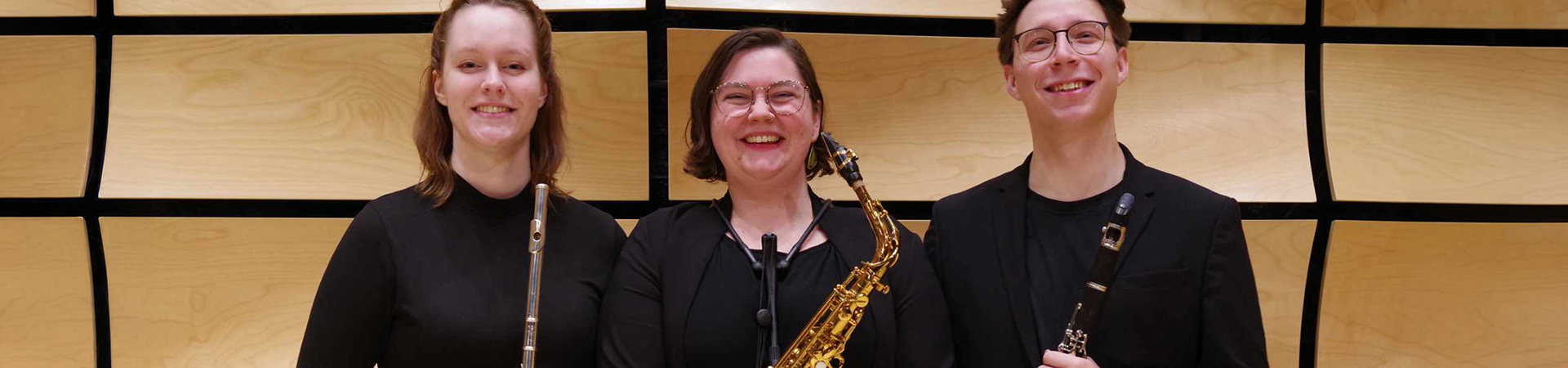 An award winning chamber music group on stage in von Kuster Hall