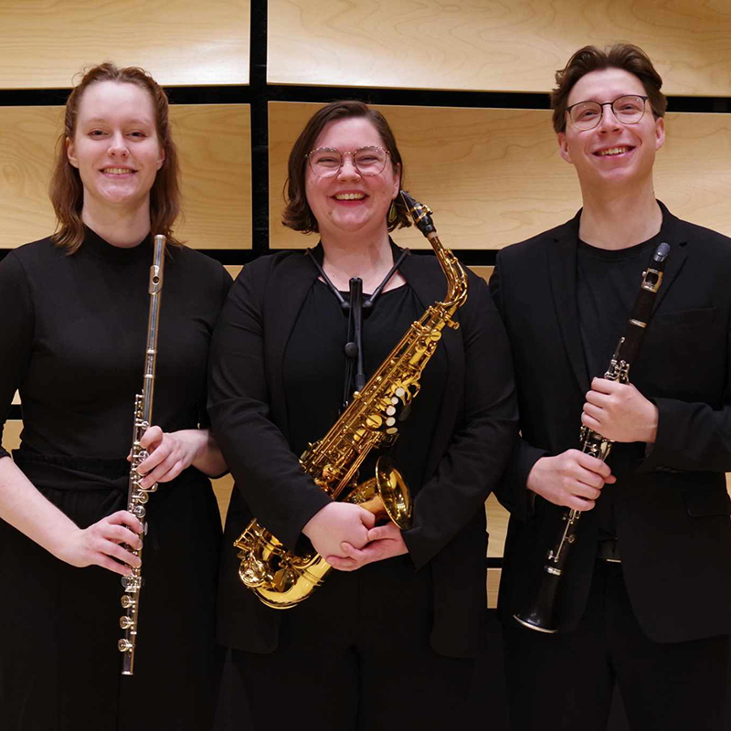An award winning chamber music group on stage in von Kuster Hall