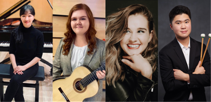 Four student headshots of the winners