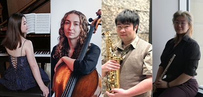 Four student headshots of the winners