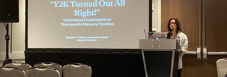 Elisabeth Roberts, Ashland University [Western University PhD musicology 2025] presents at the  joint conference of the American Musicological Society and the Society for Music Theory in Minneapolis